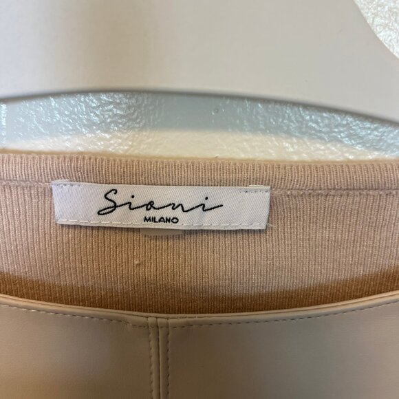 Leather-look front sweater - Picture 2 of 6